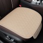 Non-Slip Rhombus Imitation Linen Car Seat Cushion, Color: Beige Front Row