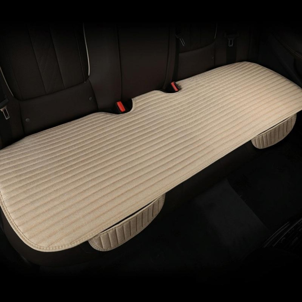 Automotive Fiber Linen Striped Four-Season Seat Cushion, Color: Beige Back Row
