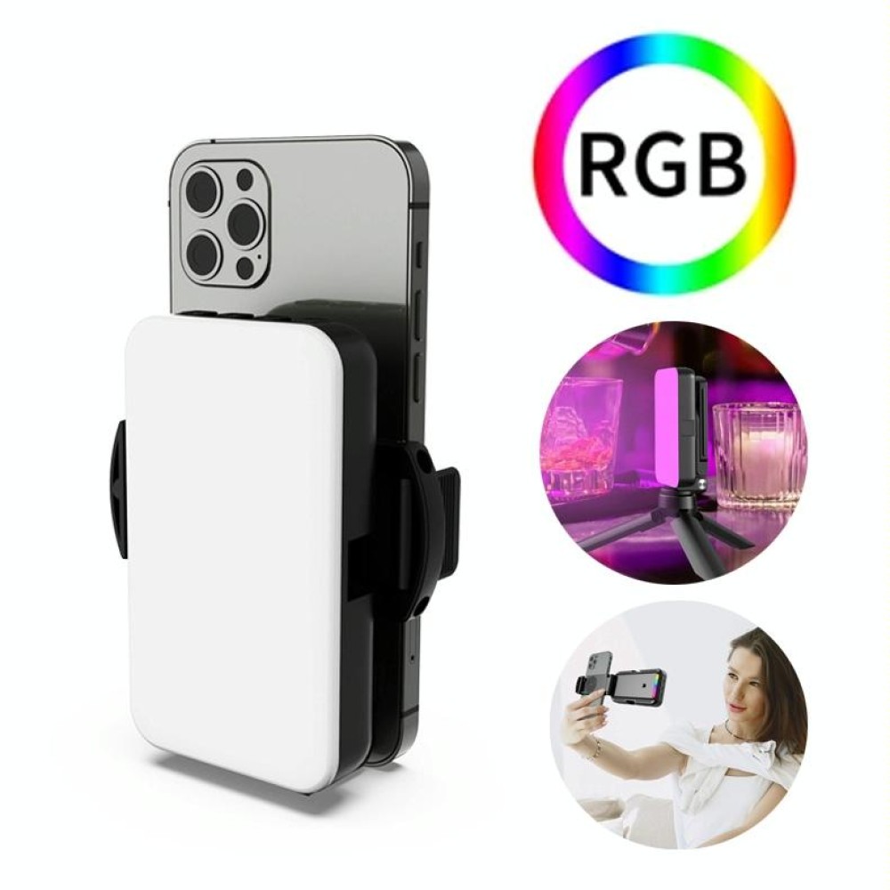 RGB Fill Light Photography Lamp With Hidden Folding Phone Clip & Cold Shoe Interface F-615