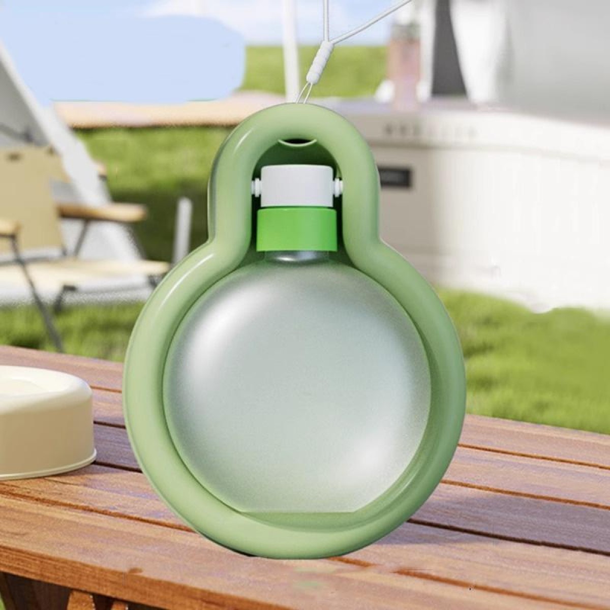 Pet Outdoor Water Cup Portable Foldable Tumbler Kettle 500ml Green