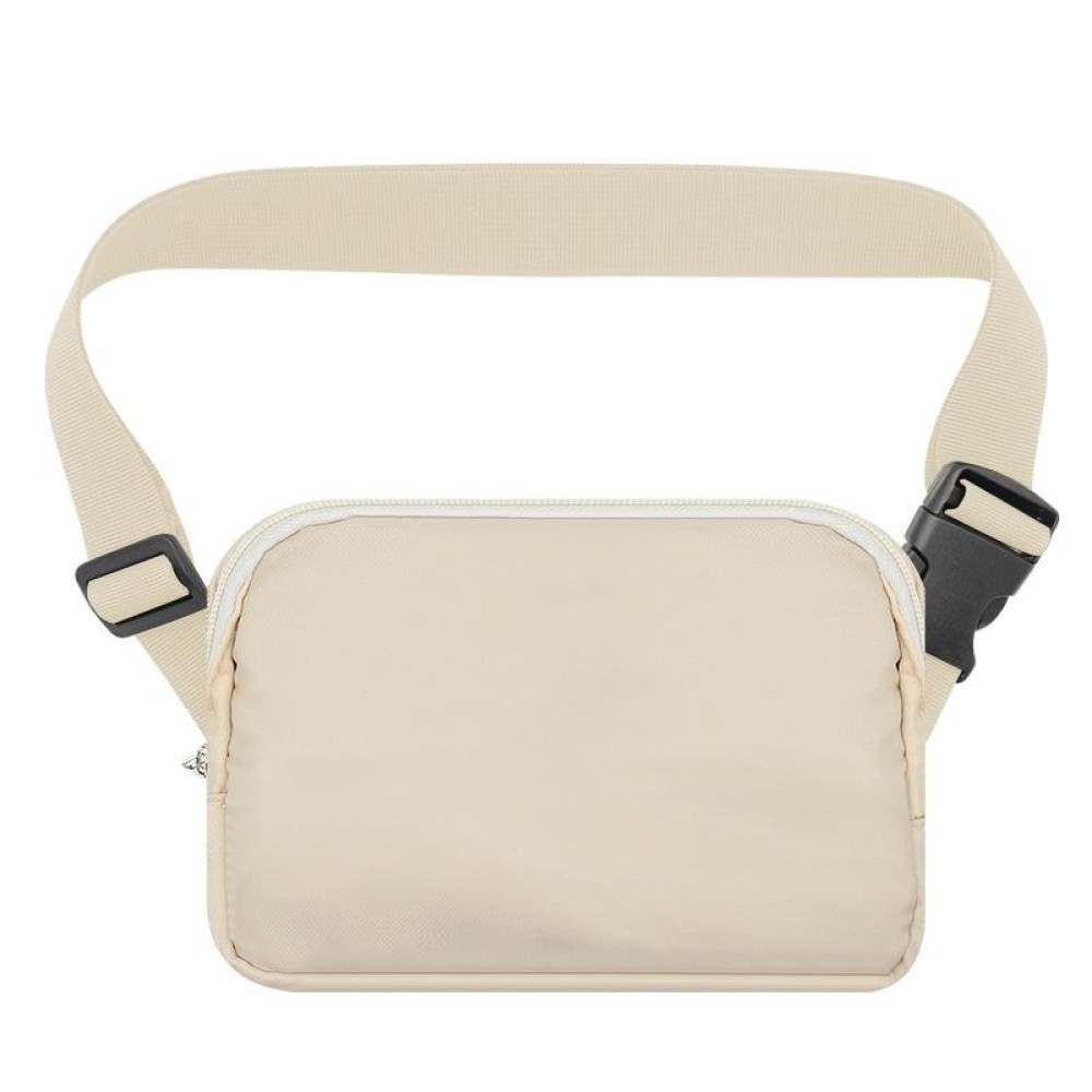 Nylon Waterproof Chest Bag Outdoor Sports Pocket Running Mobile Phone Bag(White)