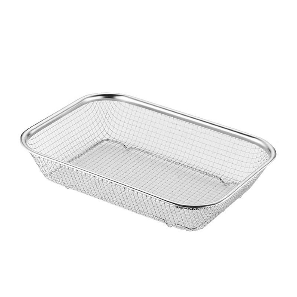Kitchen Sterilization Cabinet Cutlery Organizer Household Stainless Steel Drainage Tray, Model: Line Rectangular Basket Large