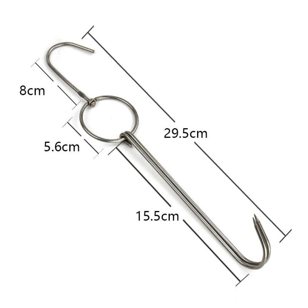 Stainless Steel Double Ring Duck Cooker Hanger Outdoor Barbecue Hanging Hook Stand, Specs: 3 Centi Medium Wax Ring 29cm