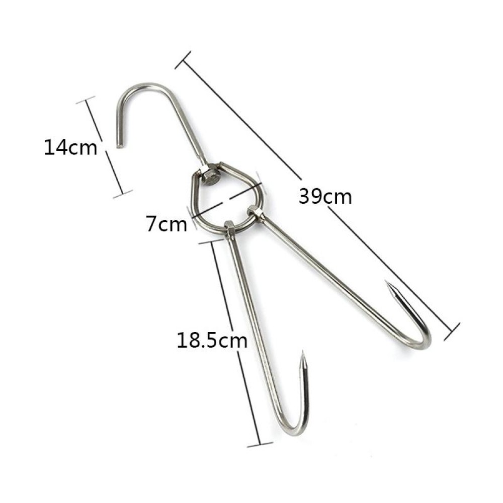 Stainless Steel Double Ring Duck Cooker Hanger Outdoor Barbecue Hanging Hook Stand, Specs: 8 Centi 8 Inch Wax Ring 39cm