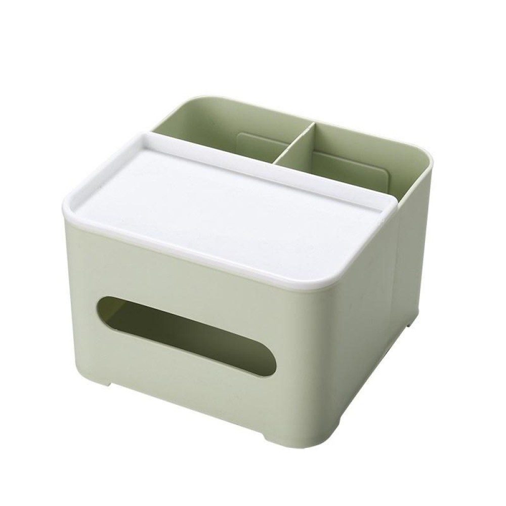 Small Living Room Coffee Table Simple Desktop Organizer Household Multifunctional Tissue Box(Green)