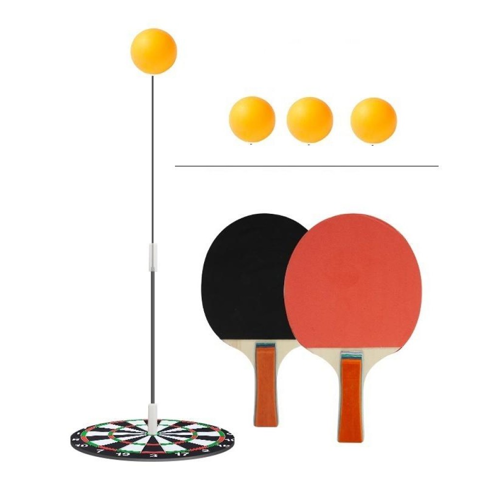 Table Tennis Training Equipment Household Childrens Sparring Coaching Base With Wood Bats, Specs: 4 Balls+2 Poles