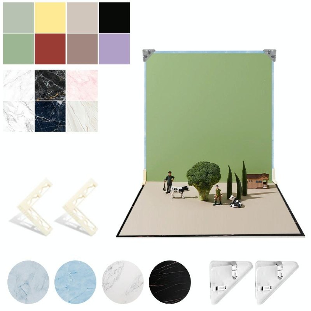 2pcs 60cm Double-Sided Background Board + 7pcs Backdrop Paper Photography Props Set, Spec:  Set 7