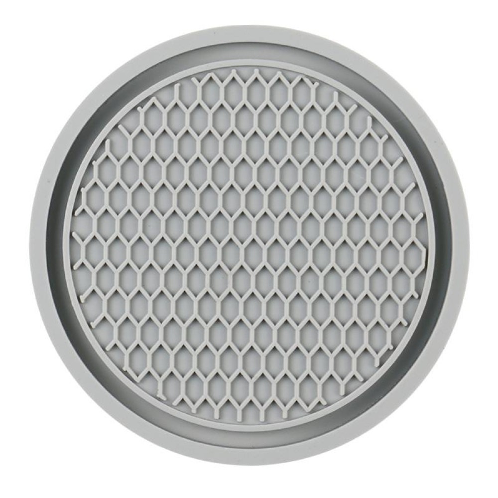 3pcs 7cm Car Diamond-free Water Coaster Interior Anti-slip Mat(Gray)