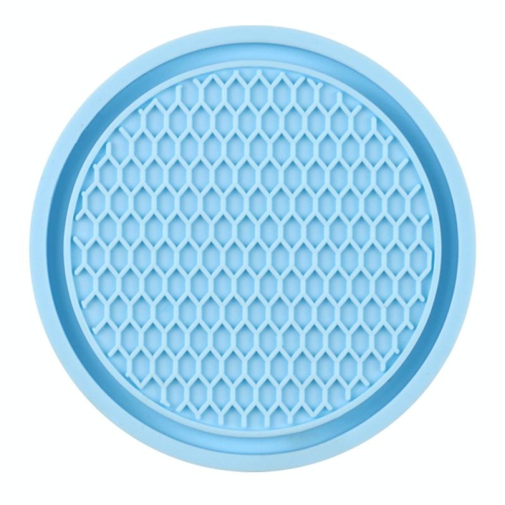 3pcs 7cm Car Diamond-free Water Coaster Interior Anti-slip Mat(Blue)