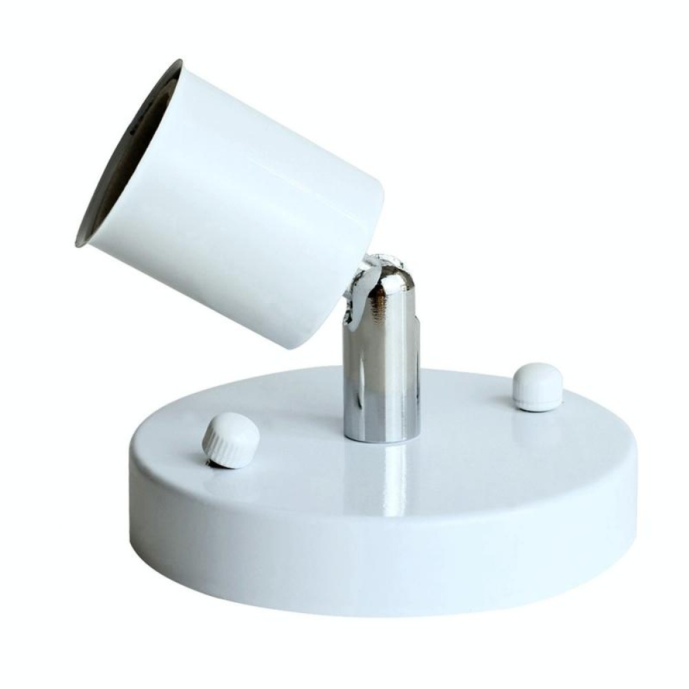 E27 Screw Mount Metal Retro Universal Lampholder Lamp Fittings, Color: White