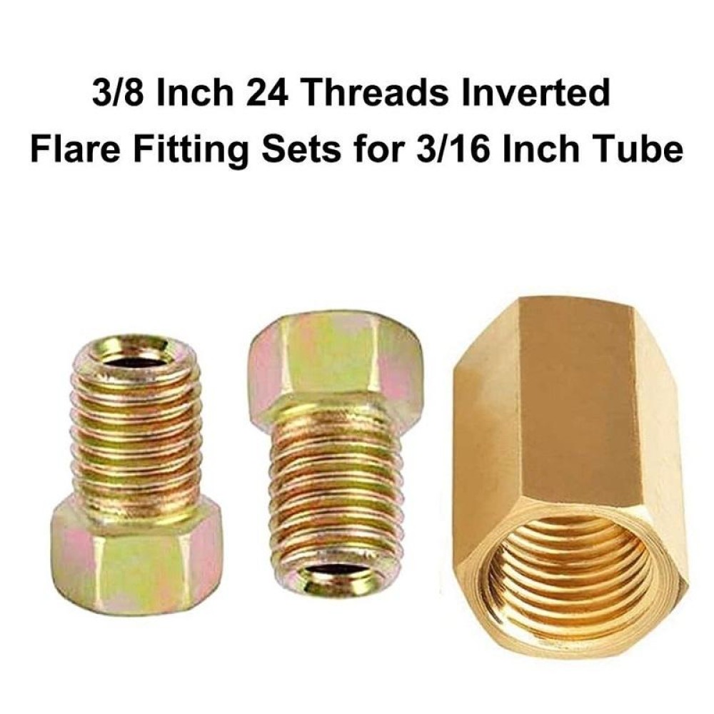 Replacement Brass Brake Line Accessories, Size: 3/8-24 Thread 3/16 Tube