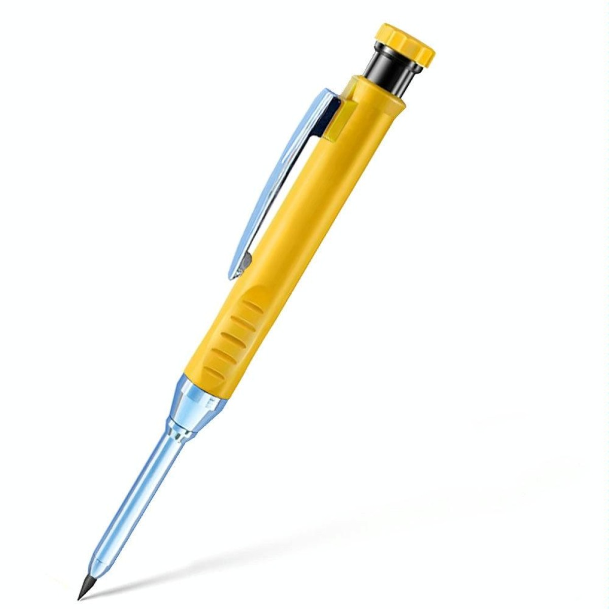 Metal Long Tip Deep Hole Woodworking Pencil Quick Dry Marker, Color: Yellow Pen