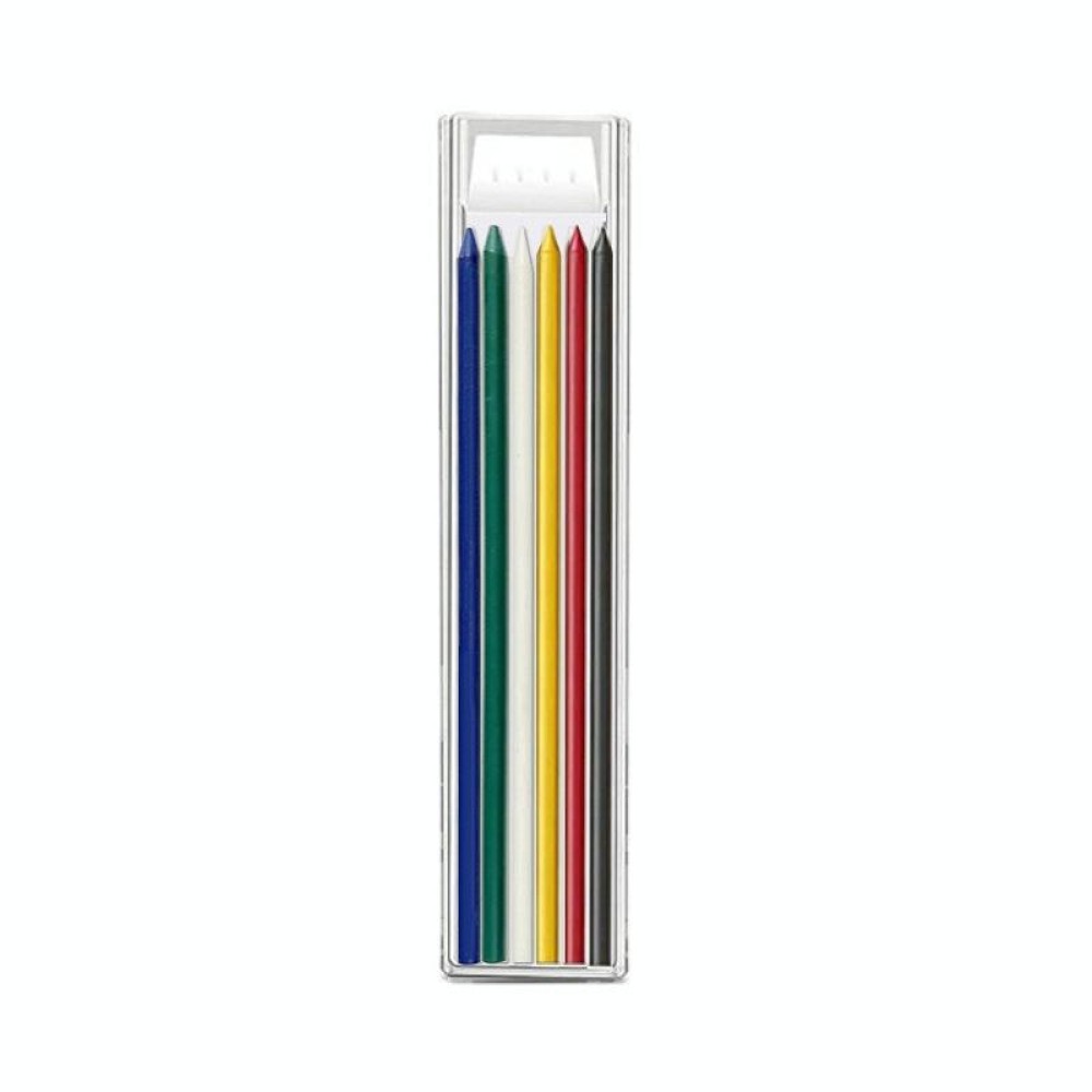 Metal Long Tip Deep Hole Woodworking Pencil Quick Dry Marker, Color: 6 Colors Lead Core