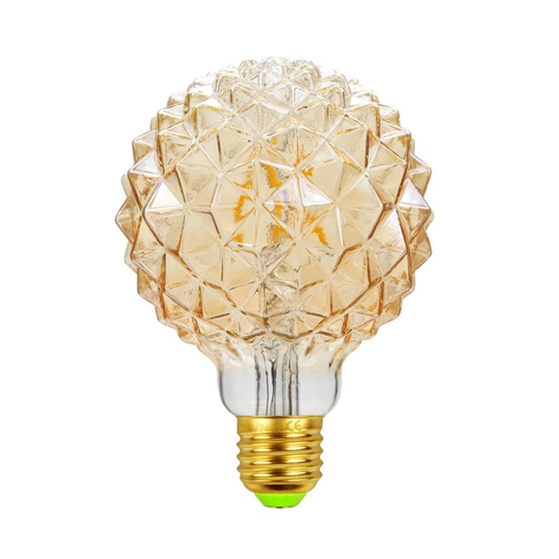 E27 Screw Port LED Vintage Light Shaped Decorative Illumination Bulb, Style: G95 Outer Pineapple Gold(220V 4W 2700K)