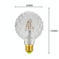 E27 Screw Port LED Vintage Light Shaped Decorative Illumination Bulb, Style: G95 Outer Pineapple Transparent(110V 4W 2700K)