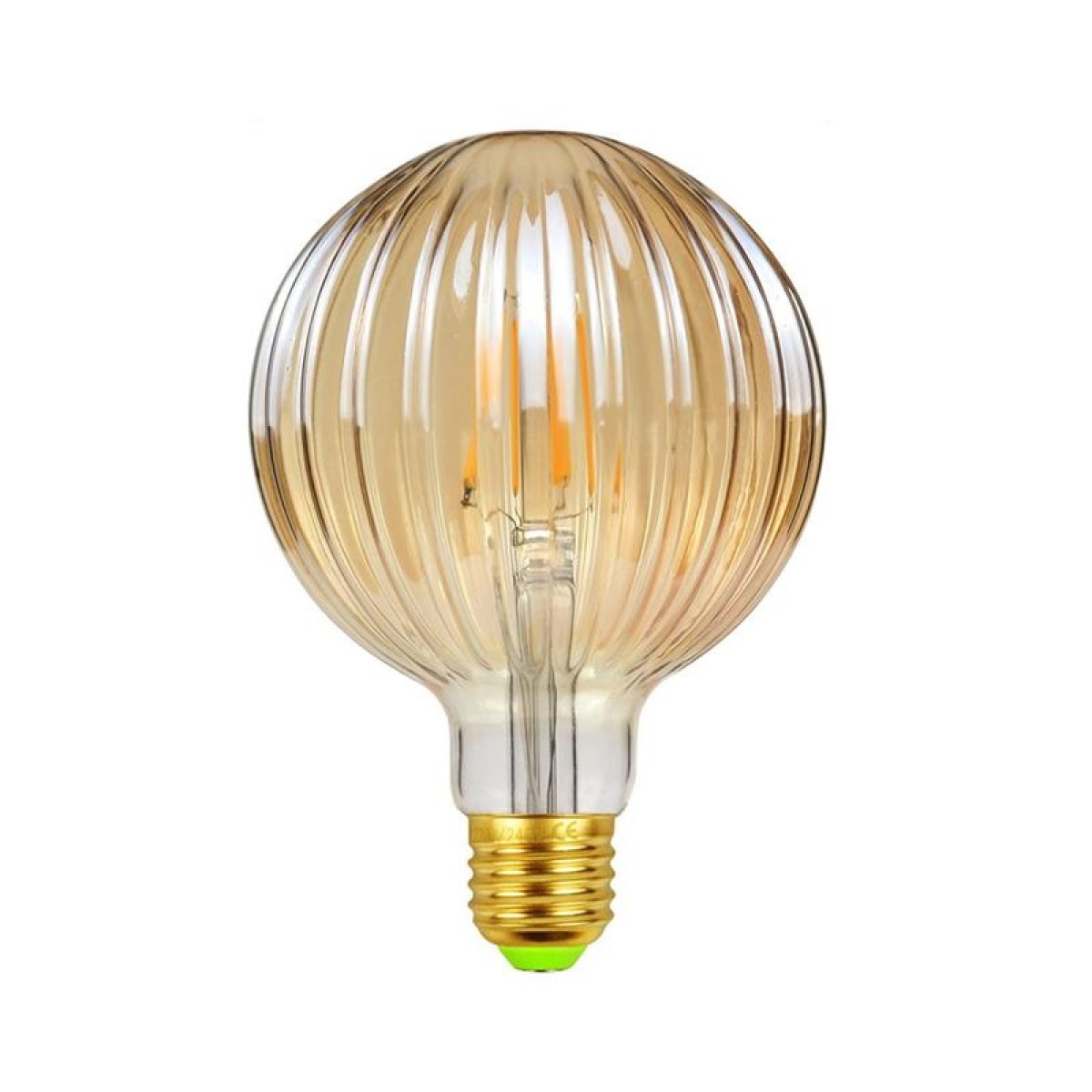 E27 Screw Port LED Vintage Light Shaped Decorative Illumination Bulb, Style: G95 Watermelon Gold(220V 4W 2700K)