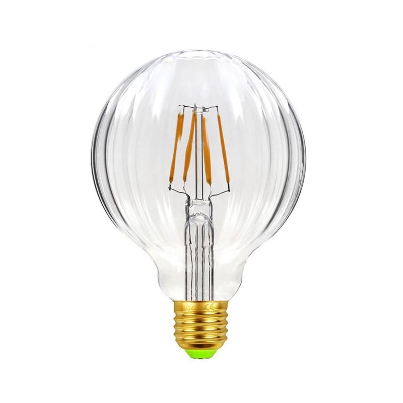 E27 Screw Port LED Vintage Light Shaped Decorative Illumination Bulb, Style: G95 Watermelon Transparent(110V 4W 2700K)