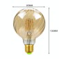 E27 Screw Port LED Vintage Light Shaped Decorative Illumination Bulb, Style: G95 Oblique Gold(220V 4W 2700K)