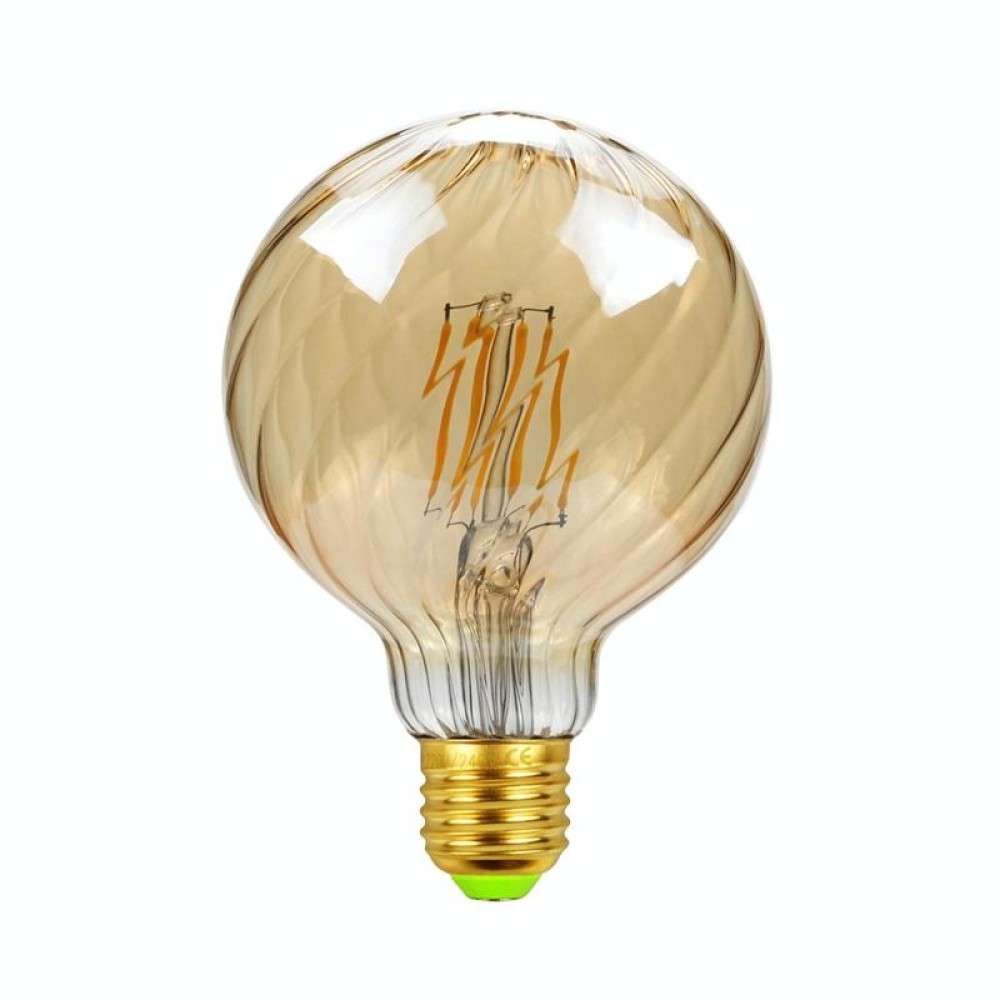 E27 Screw Port LED Vintage Light Shaped Decorative Illumination Bulb, Style: G95 Oblique Gold(110V 4W 2700K)