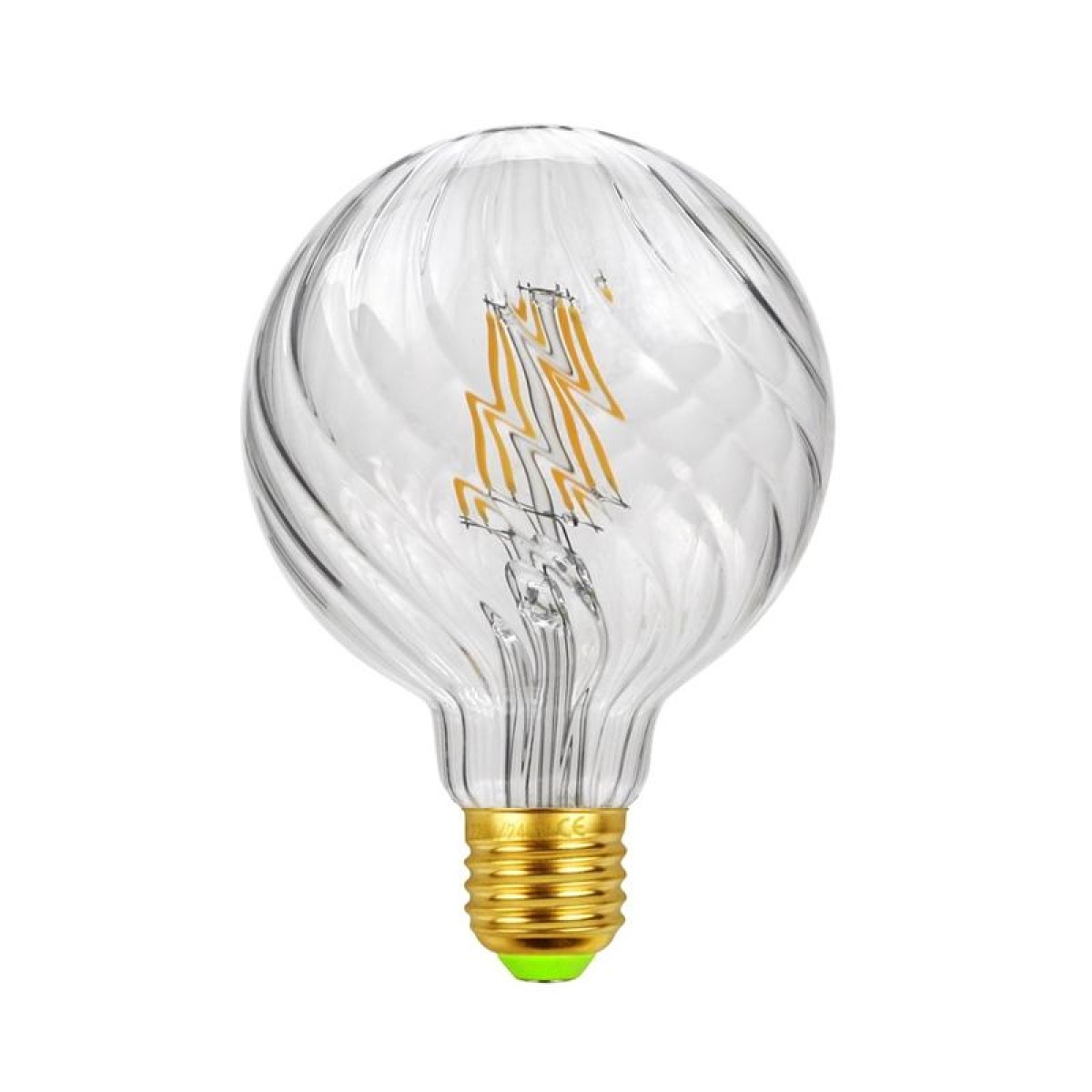 E27 Screw Port LED Vintage Light Shaped Decorative Illumination Bulb, Style: G95 Oblique Transparent(220V 4W 2700K)