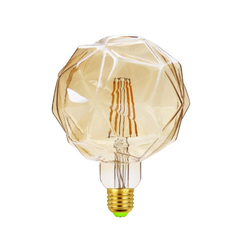 E27 Screw Port LED Vintage Light Shaped Decorative Illumination Bulb, Style: Lotus multi-Angle Gold(220V 4W 2700K)