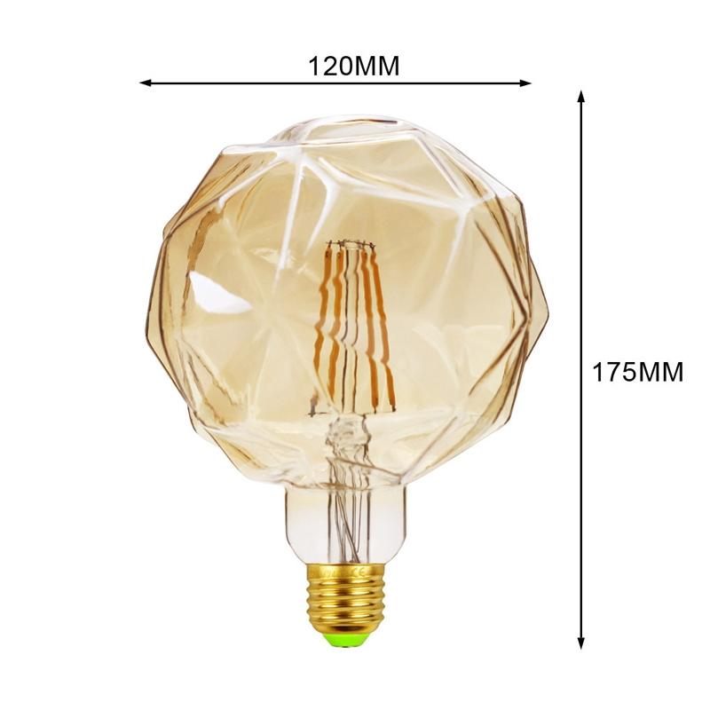 E27 Screw Port LED Vintage Light Shaped Decorative Illumination Bulb, Style: Lotus multi-Angle Gold(220V 4W 2700K)