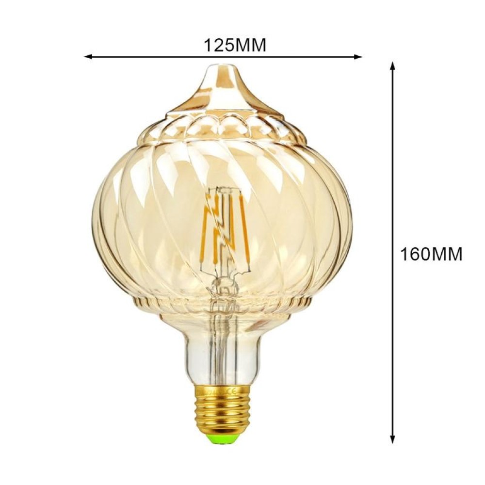 E27 Screw Port LED Vintage Light Shaped Decorative Illumination Bulb, Style: Pointed Pumpkin(110V 4W 2700K)