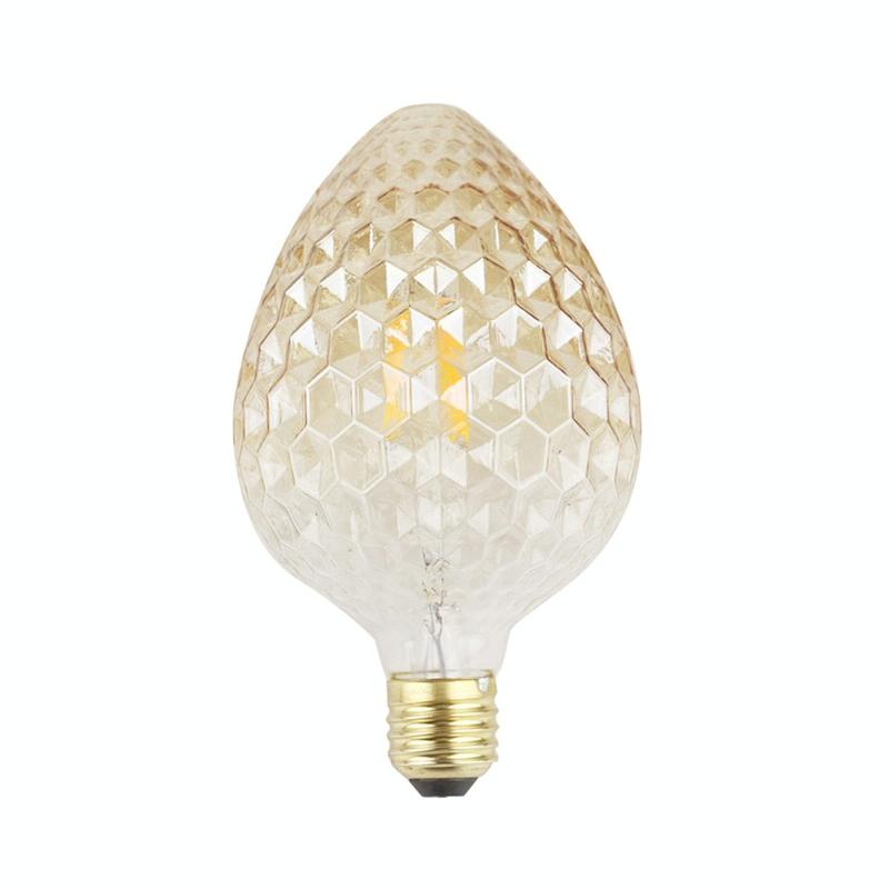 E27 Screw Port LED Vintage Light Shaped Decorative Illumination Bulb, Style: Strawberry Gold(220V 4W 2700K)