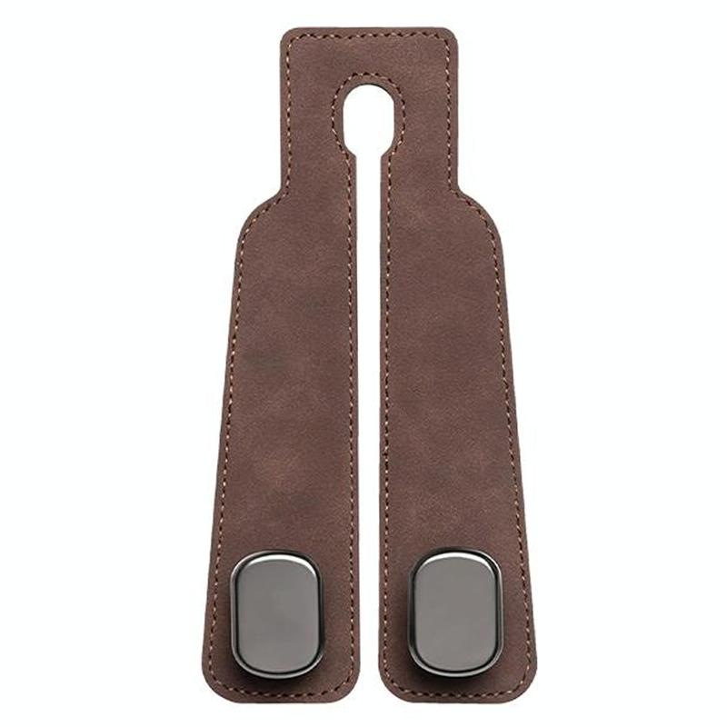 Car Seat Mack Multifunctional Metal Hook Mobile Phone Holder, Style: No Mark(Brown)