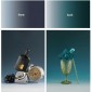 57 x 87cm Double-sided Gradient Background Paper Atmospheric Still Life Photography Props(Deep Gray+Peacock Green)