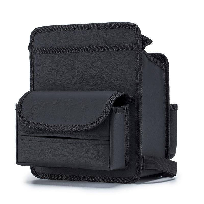 Car Seat Storage Mesh Pocket Hanging Storage Bag Tissue Box, Color: H9160 Black