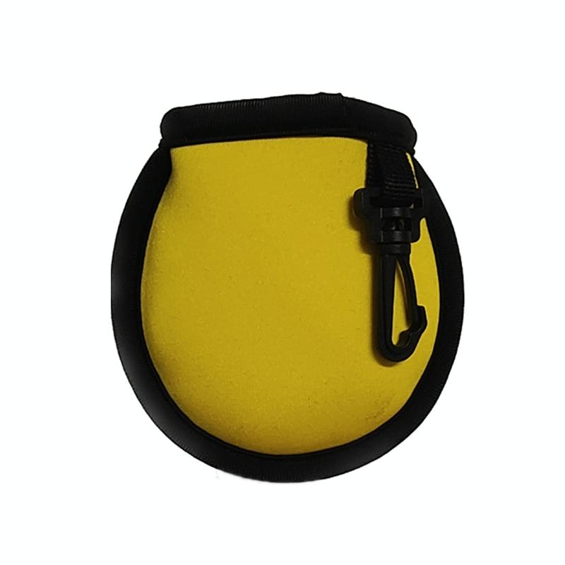 Neoprene Golf Ball Wear-resistant Protective Cover with Hook(Yellow)