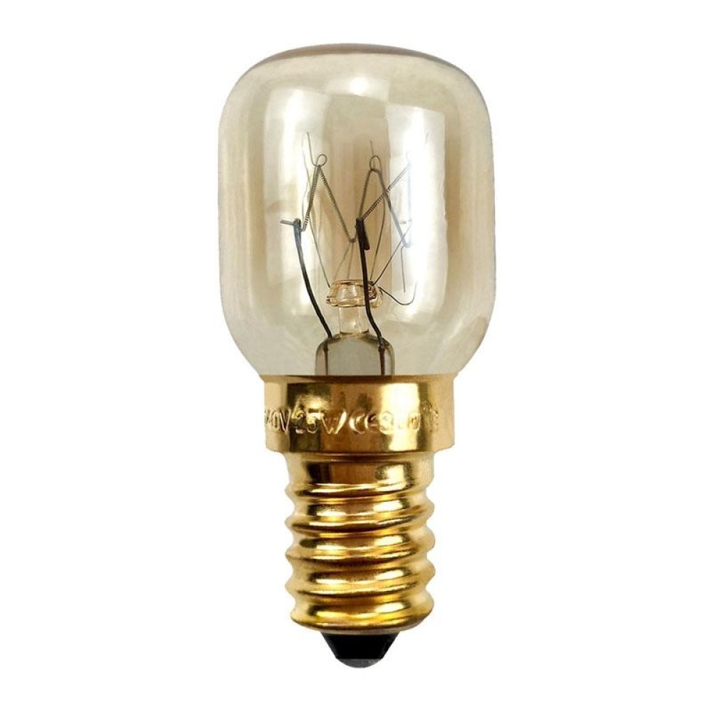 E14 Salt Crystal Lamps High Temperature Resistant Oven Light Bulb, Power: 25W Brass Lamp Head(2700K Warm White)