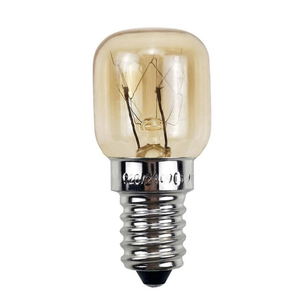 E14 Salt Crystal Lamps High Temperature Resistant Oven Light Bulb, Power: 15W Copper Nickel Plating Lamp Head(2700K Warm White)