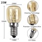 E14 Salt Crystal Lamps High Temperature Resistant Oven Light Bulb, Power: 25W Copper Nickel Plating Lamp Head(2700K Warm White)