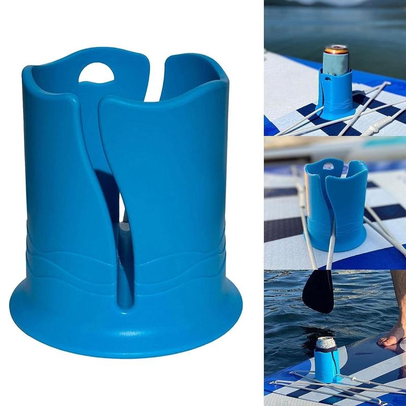 Kayak Drink Holder Paddle Board Fishing Tools and Bait Fixed Rack(Blue)