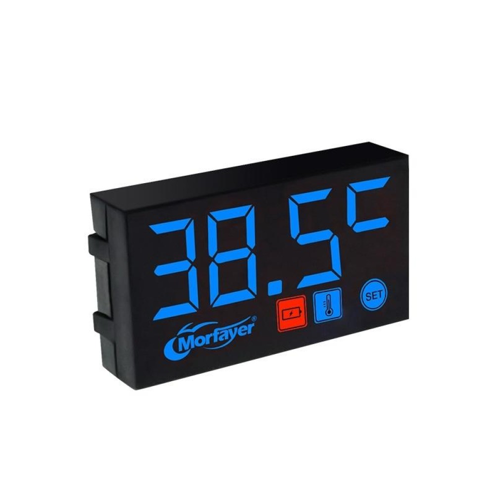 Compact LED Digital Display Time Voltmeter, Specification: 2 in 1 Temperature Blue