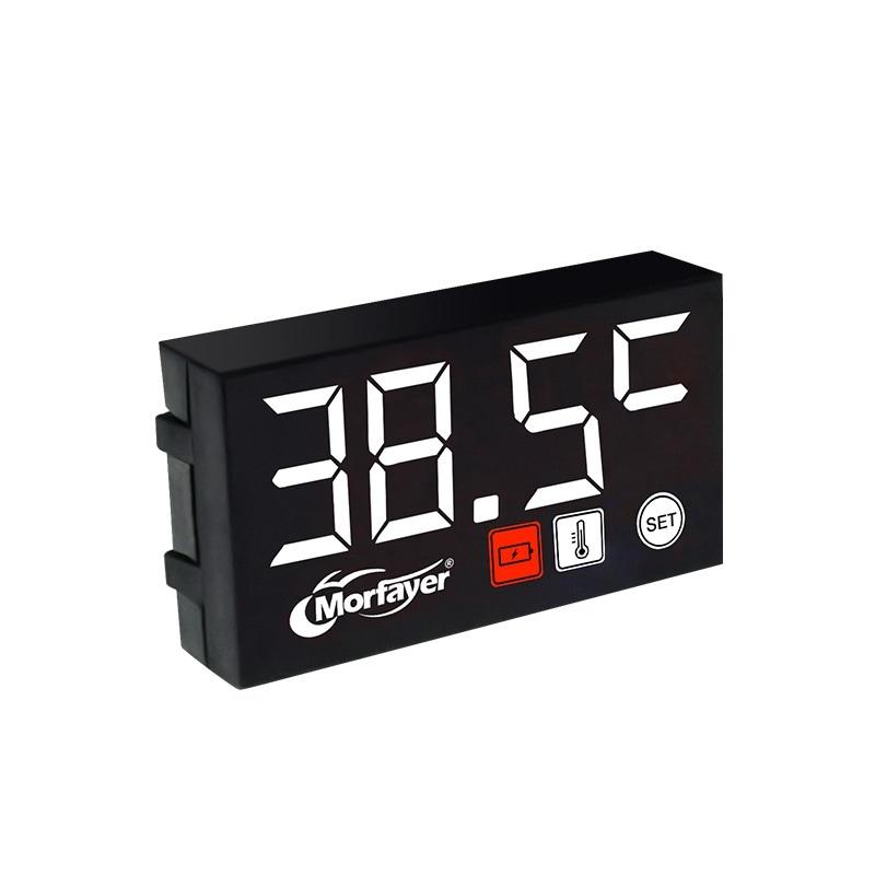 Compact LED Digital Display Time Voltmeter, Specification: 2 in 1 Temperature White
