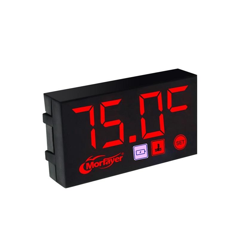 Compact LED Digital Display Time Voltmeter, Specification: 2 in 1 Water Temperature Red