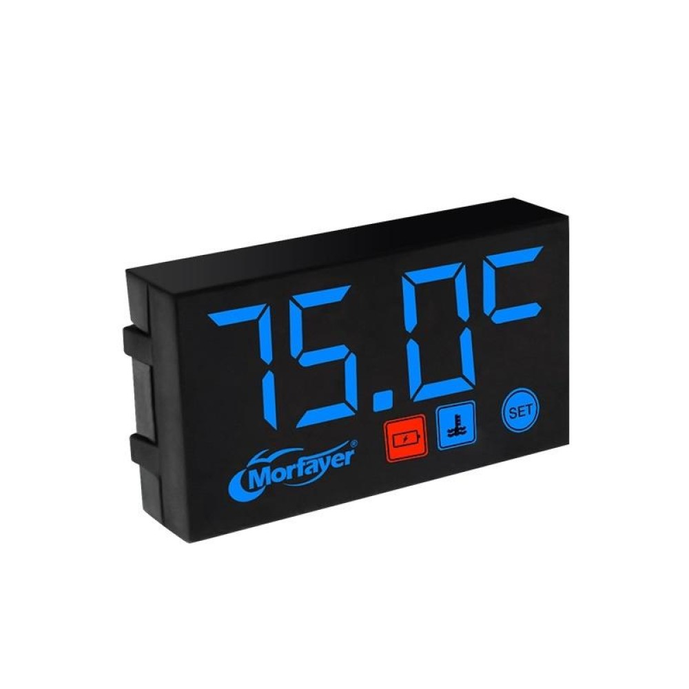 Compact LED Digital Display Time Voltmeter, Specification: 2 in 1 Water Temperature Blue
