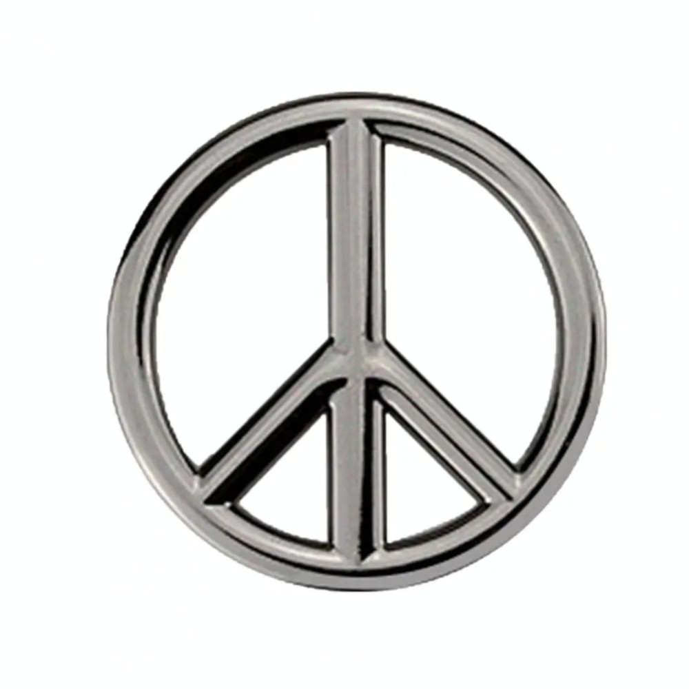 Car Anti-War Peace Sign Three-Dimensional Metal Stickers, Color: Titanium Black