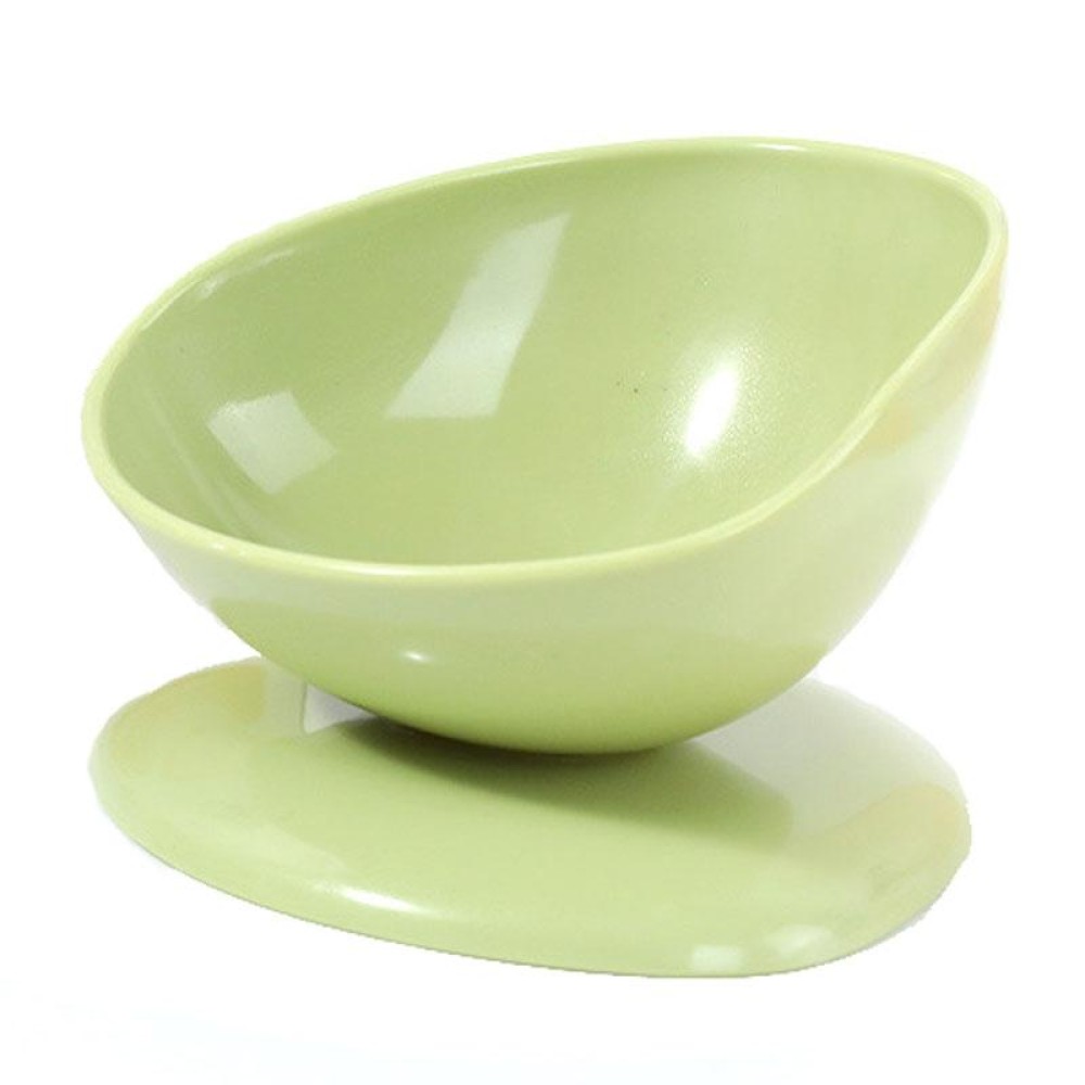 Tilted Teacup Pet Food Bowl Slanted Tall Bowl To Protect Cervical Cats Puppy General Purpose(Green)