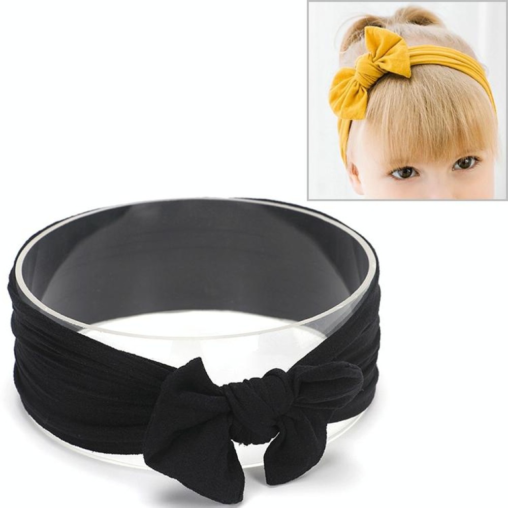 Cute Bowknot Infant Baby Girl Hairband Headwear Headbands(black#1)