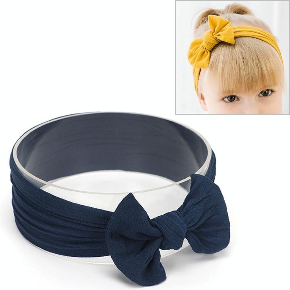 Cute Bowknot Infant Baby Girl Hairband Headwear Headbands(Navy#2)