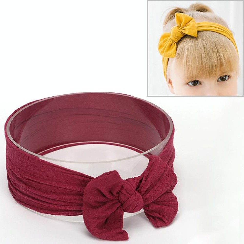 Cute Bowknot Infant Baby Girl Hairband Headwear Headbands(Wine#27)