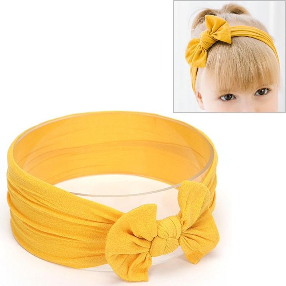 Cute Bowknot Infant Baby Girl Hairband Headwear Headbands(Yellow#22)