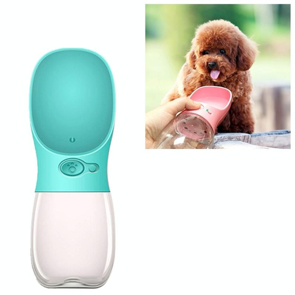 Portable Pet Dog Water Bottle Small Large Dog Travel Puppy Cat Drinking Water Bowl Outdoor Pet Water Dispenser Feeder Pet Supplies, Size:550 ml(Blue)