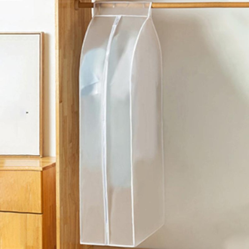 PEVA Three-dimensional Dustproof Cloth Cover Bags Hanging Storage Bag Waterproof Cover(White)