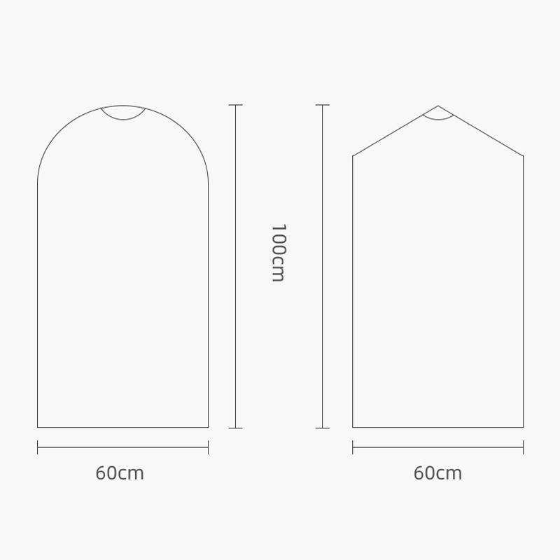 100 PCS Disposable Transparent Clothes Dust Bag Dust Cover, Size:55x80cm, Thickness:Thicken PE 6 Wires