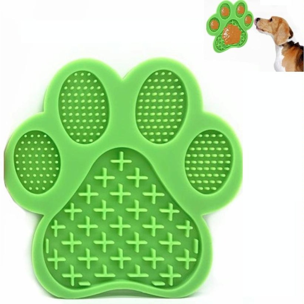 Silicone Pet Licking Pad Slow Food Pad Dog Nursing Training(Green)